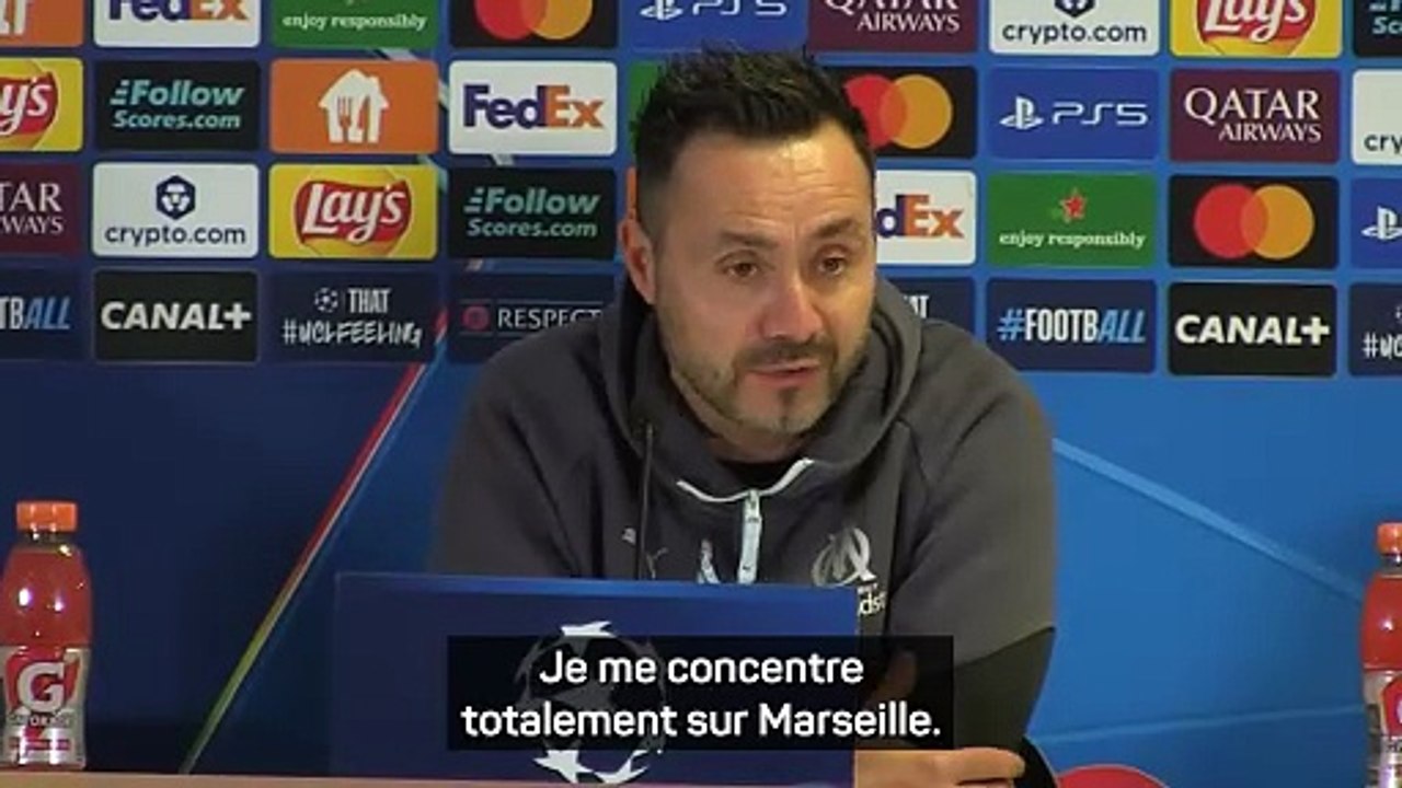 De Zerbi sur les rumeurs qui l'envoient à Manchester : "Nous en reparlerons"