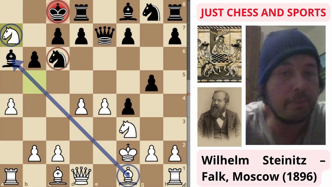 Wilhelm Steinitz ganando con tácticas de ajedrez (3)