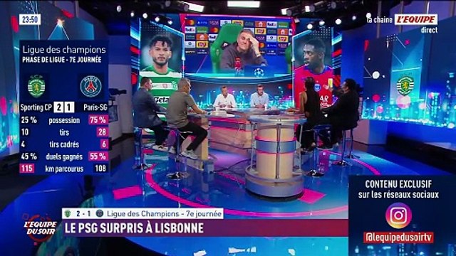 Possession record, 300e européenne ratée... : les stats de la défaite du PSG face au Sporting en Ligue des champions - Foot - Ligue des champions