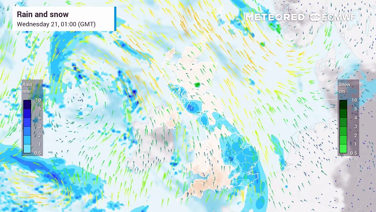 Several areas of heavy rain to make their way northwards through the country through the day and the rest of the week