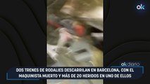 Dos trenes de Rodalies descarrilan en Barcelona, con el maquinista muerto y más de 20 heridos en uno de ellos