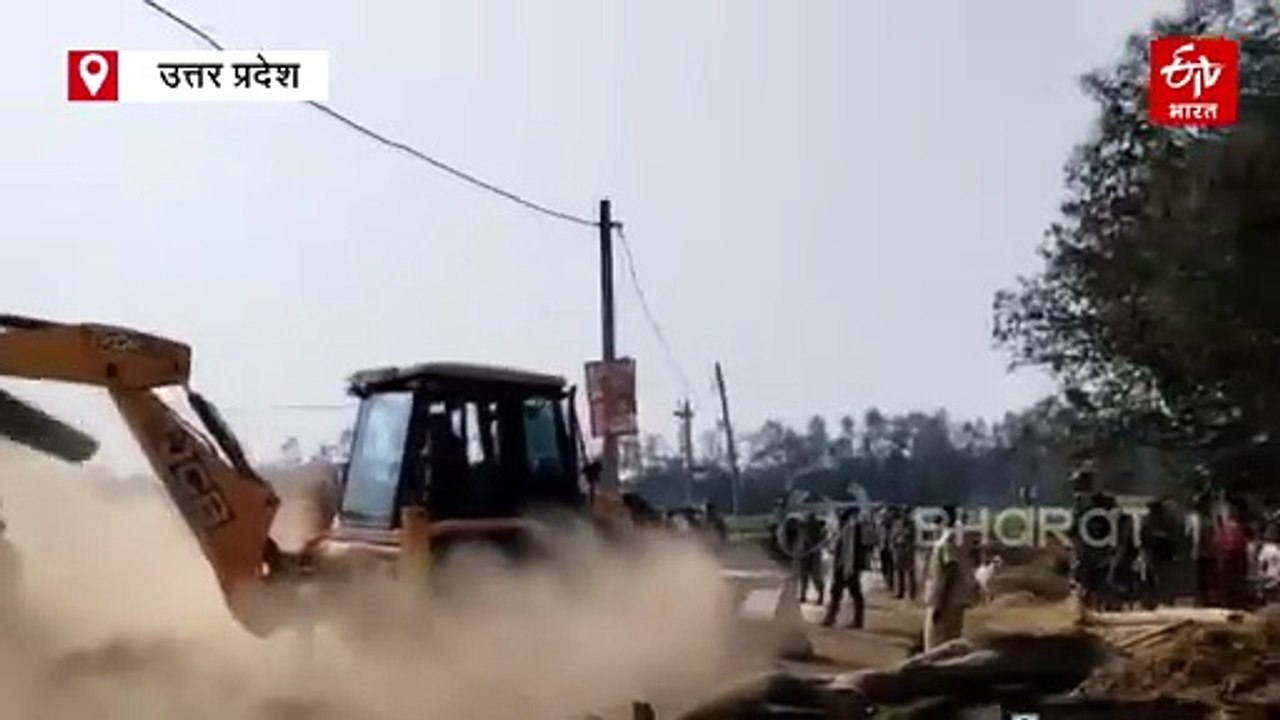 बहराइच में गरजा बुलडोजर; सरकारी जमीन पर बने 16...
