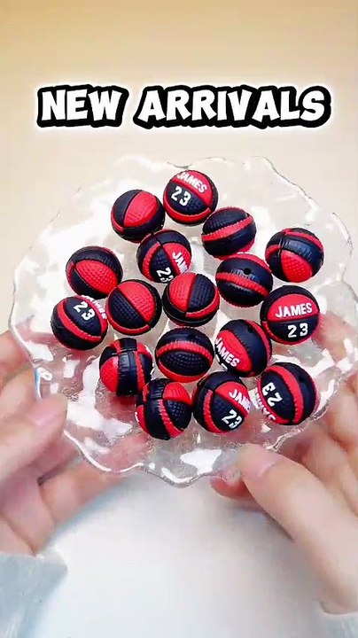 Silicone Focal Beads 3D Los Angeles Basketball with Number "24"
