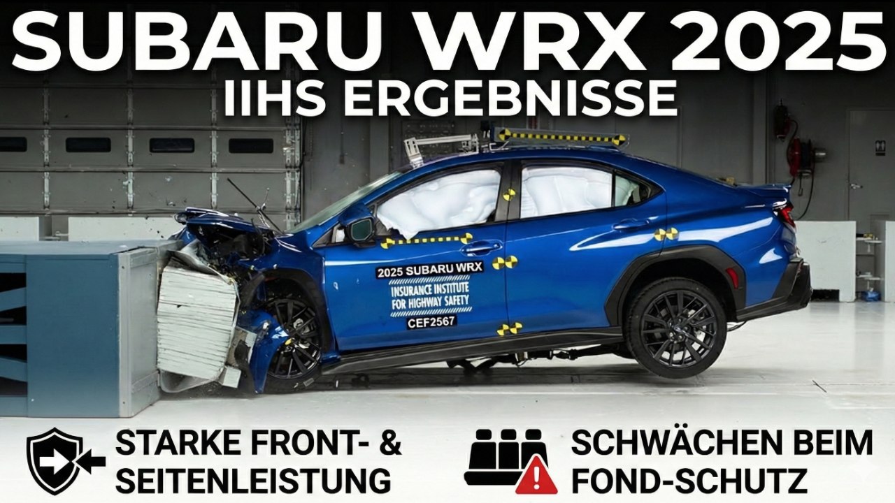 Subaru WRX 2025 Crashtest-Analyse | IIHS Ergebnisse im Überblick