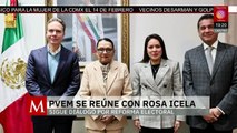 Rosa Icela Rodríguez y el Partido Verde acuerdan revisar la reforma electoral