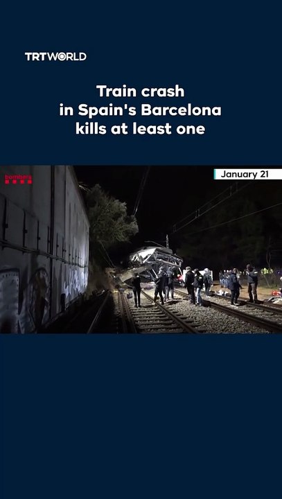 Nouvel accident de train hier soir en Espagne : Un mort, 35 blessés dont 5 graves quand un train de banlieue a heurté un mur de soutènement effondré sur les voies dans la province de Barcelone