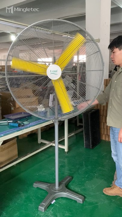36 inch BLDC industrial fan, super air volume, energy saving 40%~80%#Mingletec #BLDC #industrial #fans #standfan