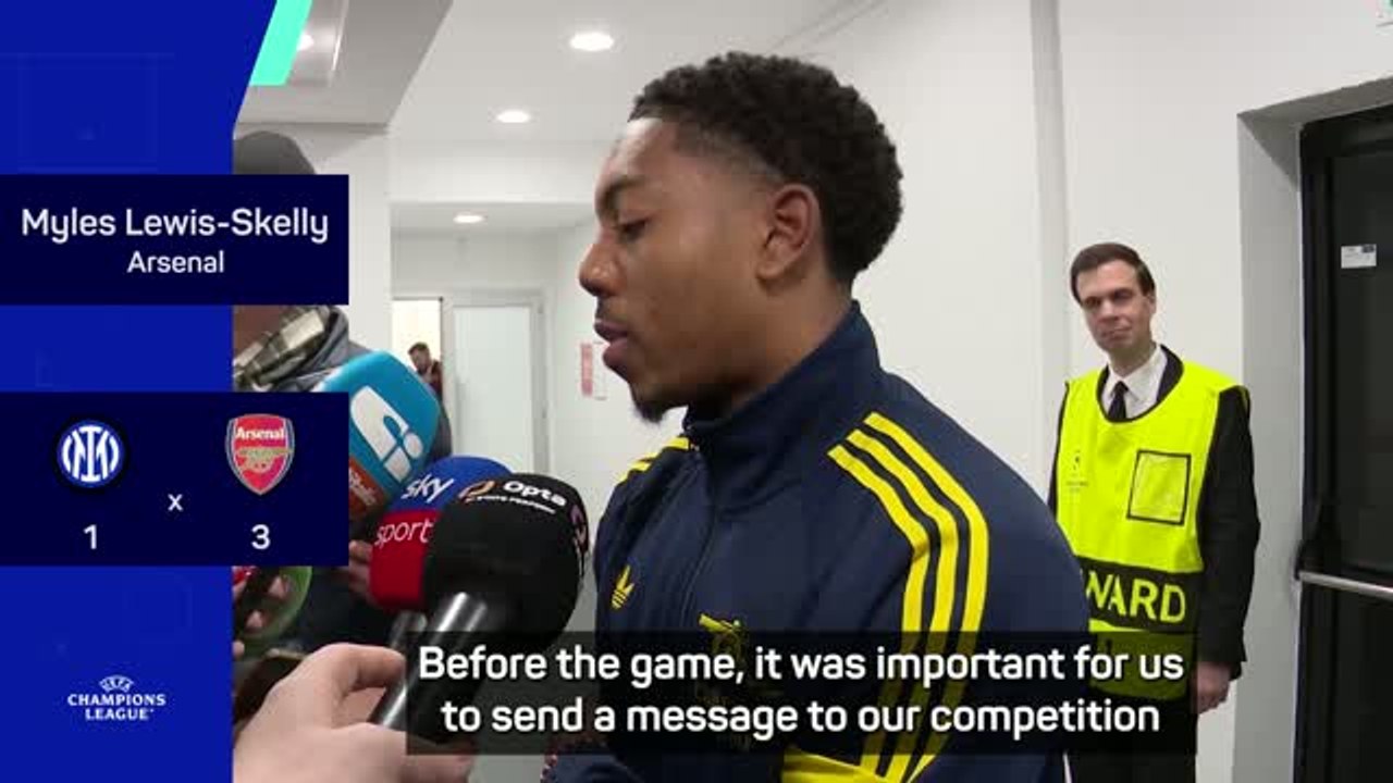 Arsenal 'sent a message' with win at Inter - Lewis-Skelly