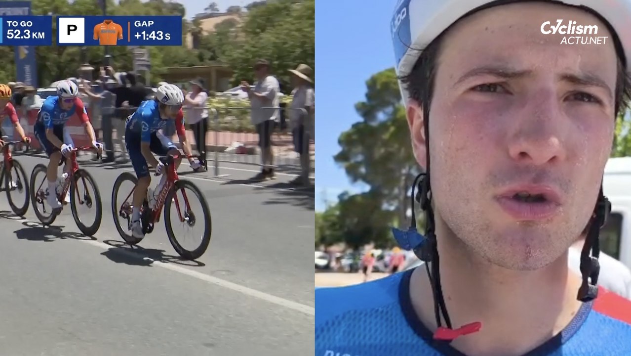 Santos Tour Down Under 2026 - Enzo Paleni (Groupama-FDJ United) après son échappée sur la 1ère étape
