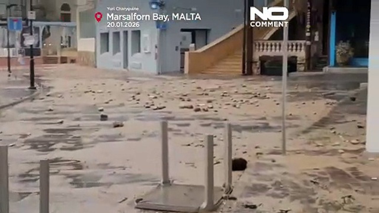 Sturm Harry trifft Malta: starke Winde und hohe Wellen