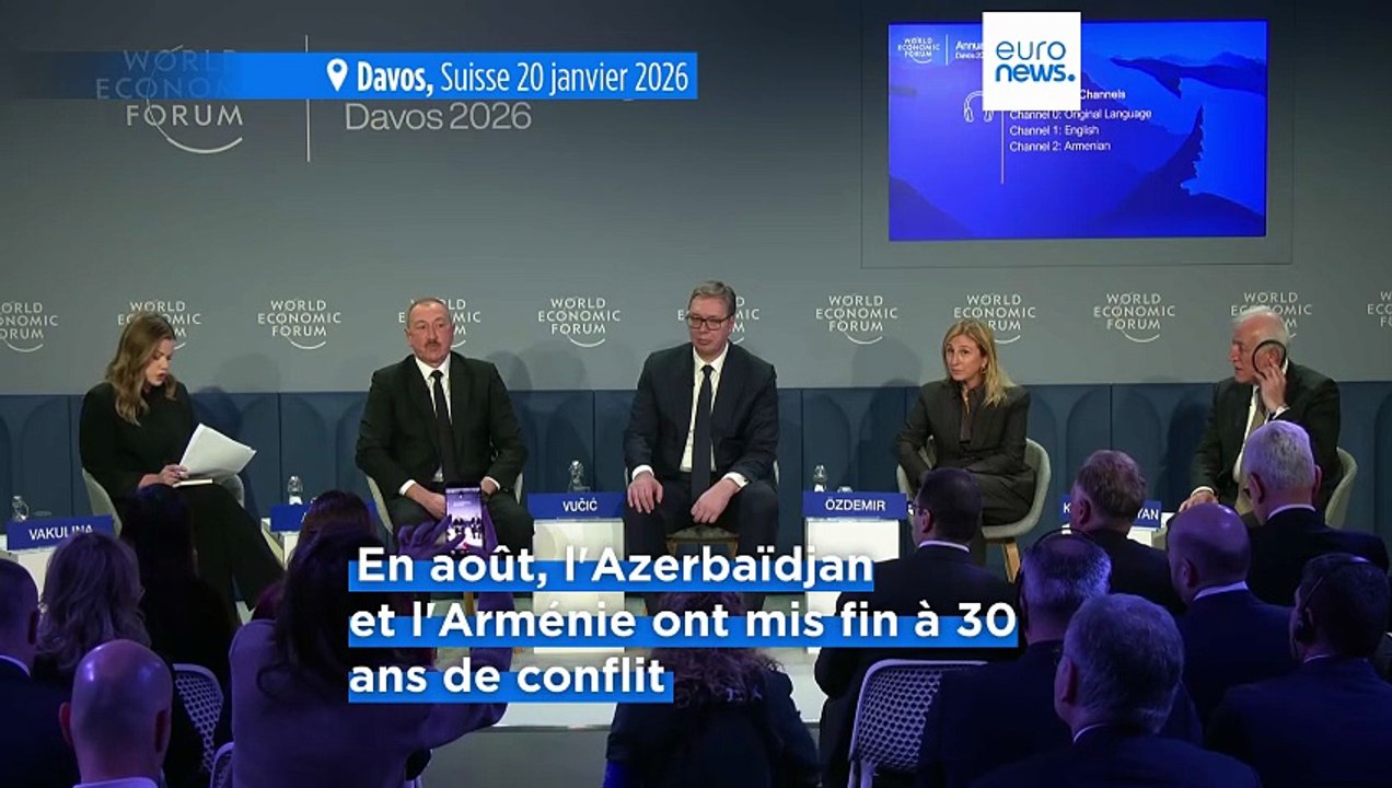 Les dirigeants de l'Arménie et de l'Azerbaïdjan saluent la paix lors d'un débat organisé par Euronews à Davos