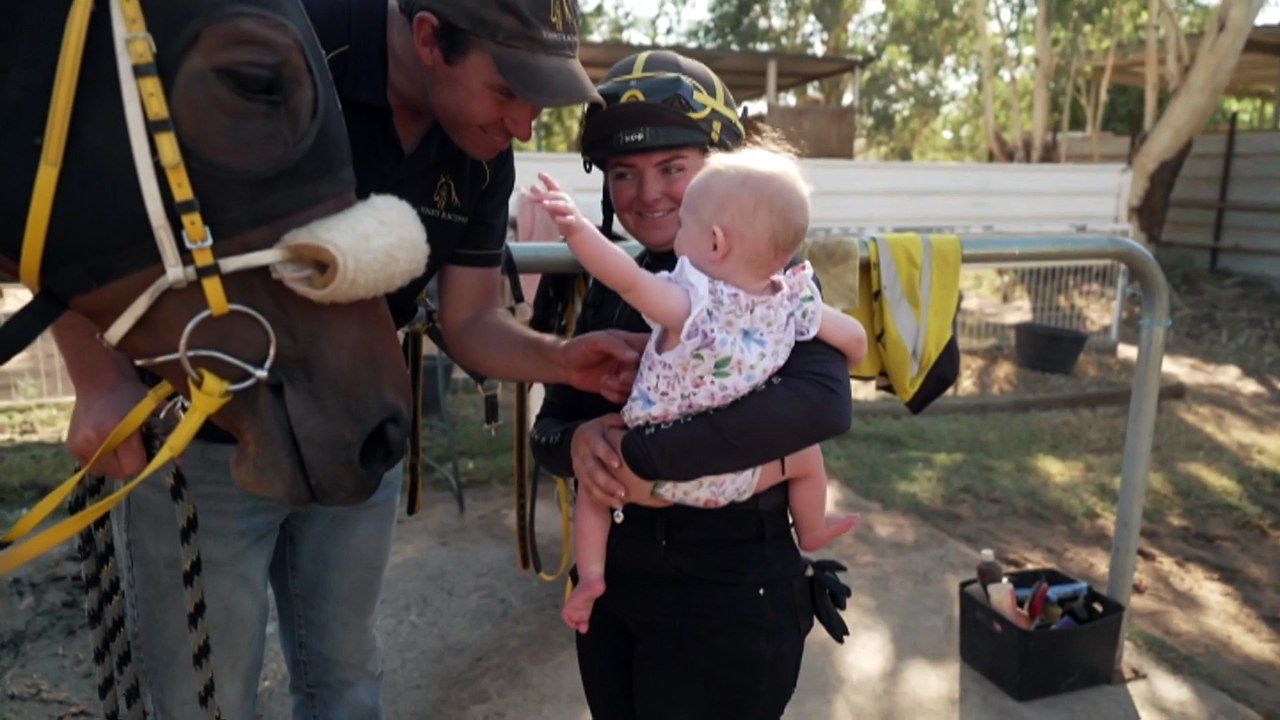 Alice Springs jockey becomes first woman in Northern Territory to take maternity leave