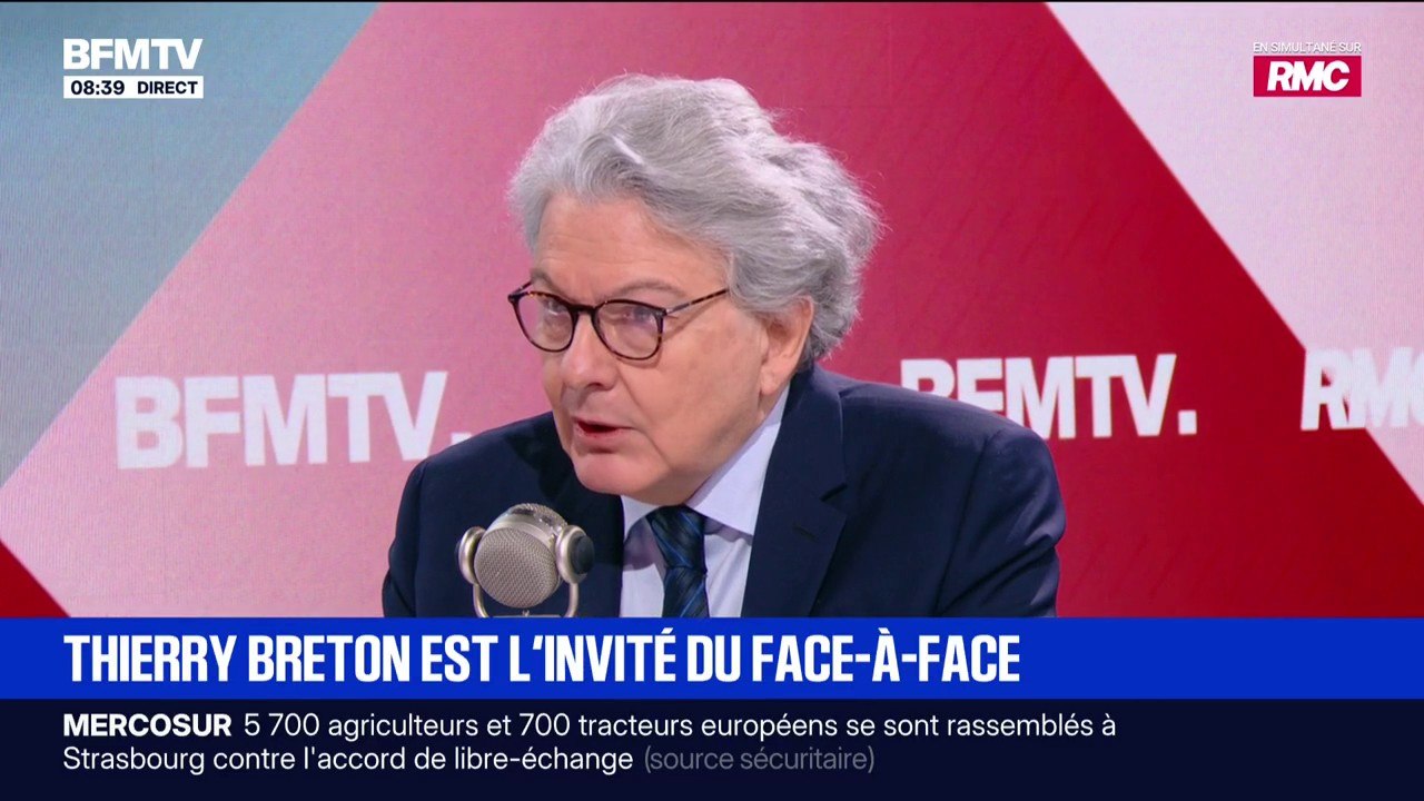 Face à la dépendance de l'Union européenne vis-à-vis des États-Unis, Thierry Breton, ancien commissaire européen, appelle à "inverser la tendance"