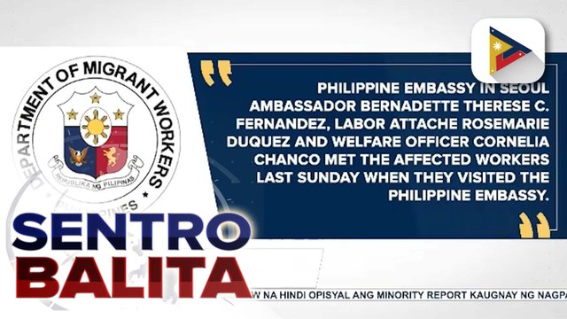 8 OFWs na nagtatrabaho sa nasunog na factory sa South Korea, nasa ligtas nang kalagayan ayon sa DMW