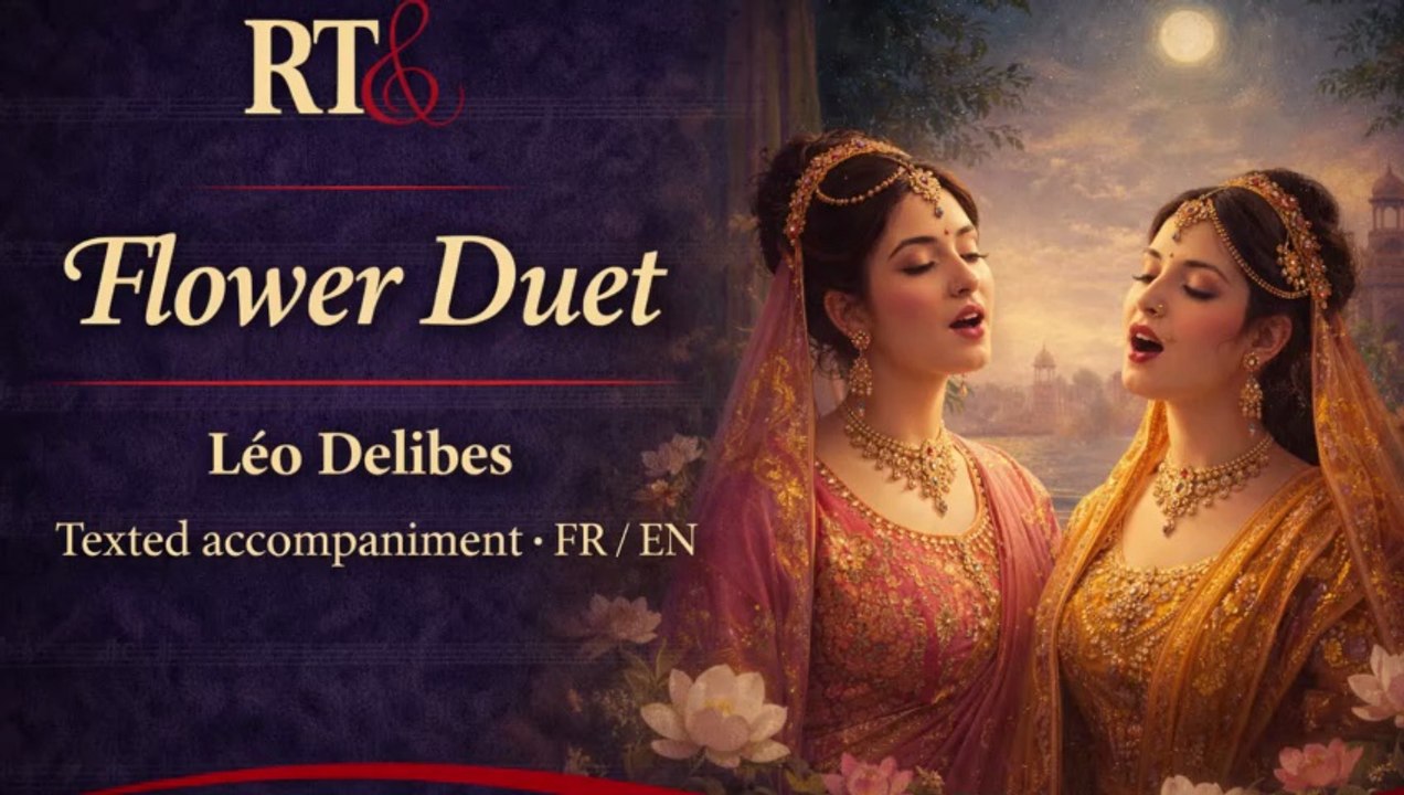 Flower Duet(Delibes) Texted Piano Accompaniment | FR/EN