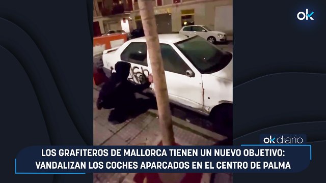 Los grafiteros de Mallorca tienen un nuevo objetivo: vandalizan los coches aparcados en el centro de Palma
