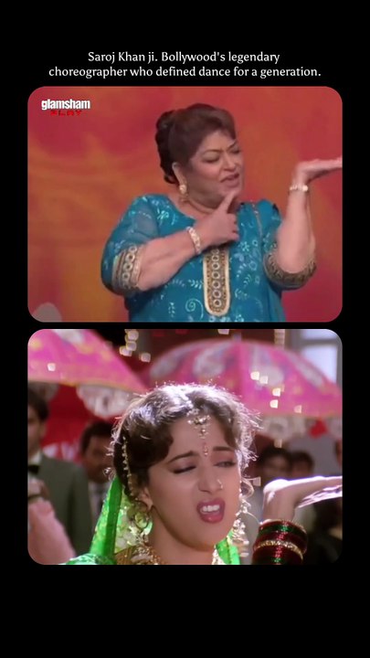 A timeless gesture, a forever legacy. Saroj Khan ji defined dance for generations. ✨  #glamsham #sarojkhan #bollywooddance #legendarychoreographer #danceicon  {glamsham, saroj khan, bollywood dance, legendary choreographer, dance icon}