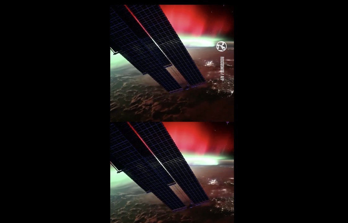 Aurores boréales observées depuis la Station spatiale internationale