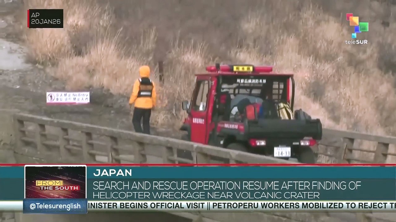 Japan: Search and rescue operation resumes after finding of helicopter wreckage near volcanic crater    Authorities in Kumamoto Prefecture resumed search and rescue efforts on Wednesday after wreckage was discovered on a slope inside a volcanic crater on