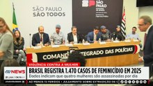 Brasil registra 1.470 casos de feminicídio em 2025