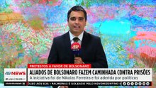 Aliados de Bolsonaro fazem caminhada contra prisões do 8 de Janeiro