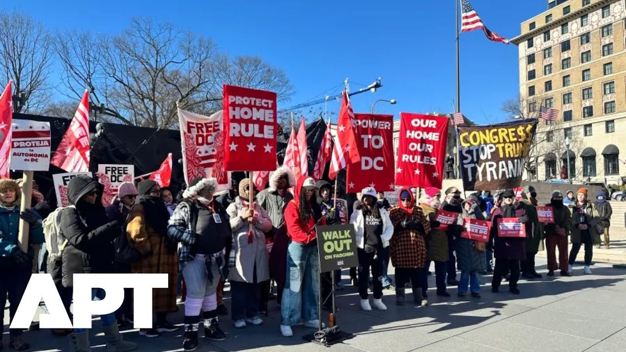 Protesters Take to DC Streets Against Trump Policies One Year Into Presidency | APT