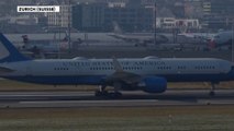 L'avion de Donald Trump est arrivé à Davos