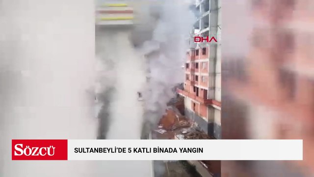 Sultanbeyli'de 5 katlı binada yangın; 8'i çocuk 12 kişiyi itfaiye kurtardı