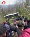 Yolcu otobüsü şarampole yuvarlandı, çok sayıda yaralı var