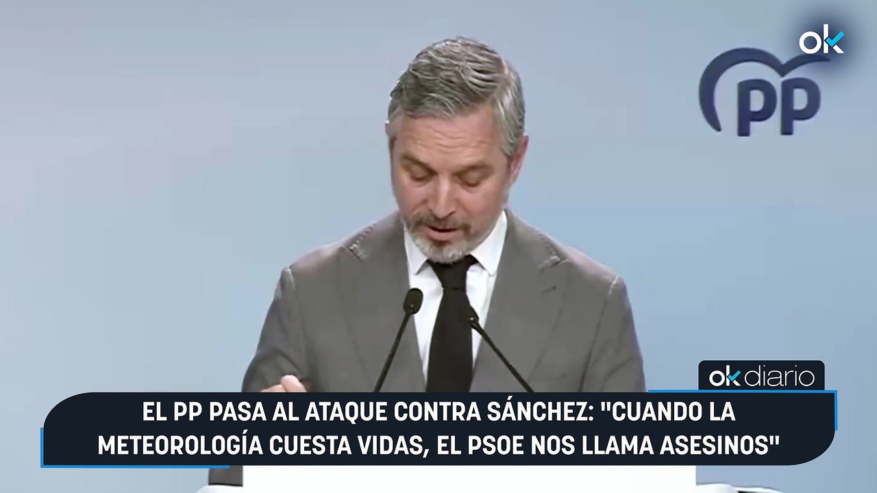 El PP pasa al ataque contra Sánchez: "Cuando la meteorología cuesta vidas, el PSOE nos llama asesinos"