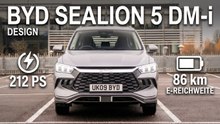 2026 BYD SEALION 5 DM-i Design – Technik, Design & Reichweite in Grau