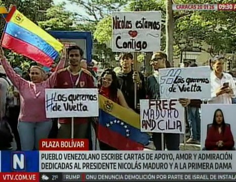 Caraqueños claman el regreso del Presidente Nicolás Maduro mediante cartas con mensajes solidarios