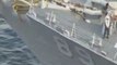 USS Essex refuels USS Mustin at sea