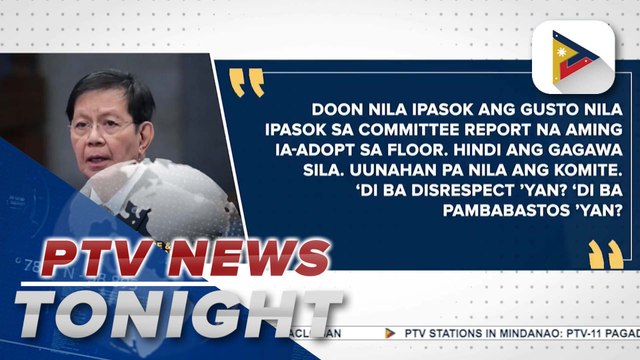 Sen. Lacson describes the supposed ‘minority report’ as a piece of trash; SP Sotto echoes Sen. Lacson’s sentiments; Sen. Hontiveros challenges Speaker Romualdez to attend Senate hearing, air his side