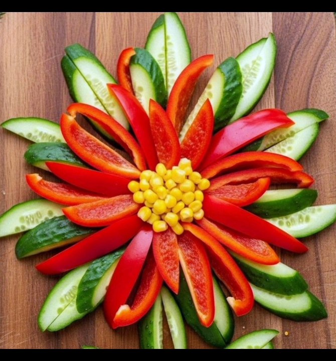 Title: 🌿 Fresh Veggie Salad Decor