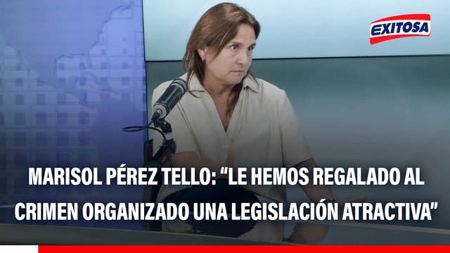 Marisol Pérez Tello sobre el crimen organizado: Tenemos una legislación que es atractiva para ellos