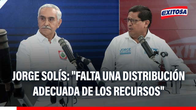 Jorge Solís sobre desigualdad económica en el Perú: Hay una falta de una distribución adecuada de los recursos