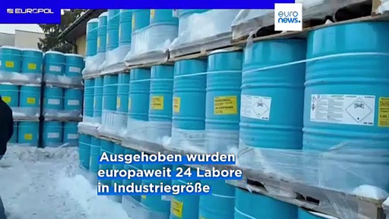 'Größte Droggenrazzia aller Zeiten': Europol beschlagnahmt 1.000 Tonnen Chemikalien