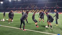 Entraînement de veille de match au Wankdorf de Berne pour les Lyonnais - Foot - Ligue Europa