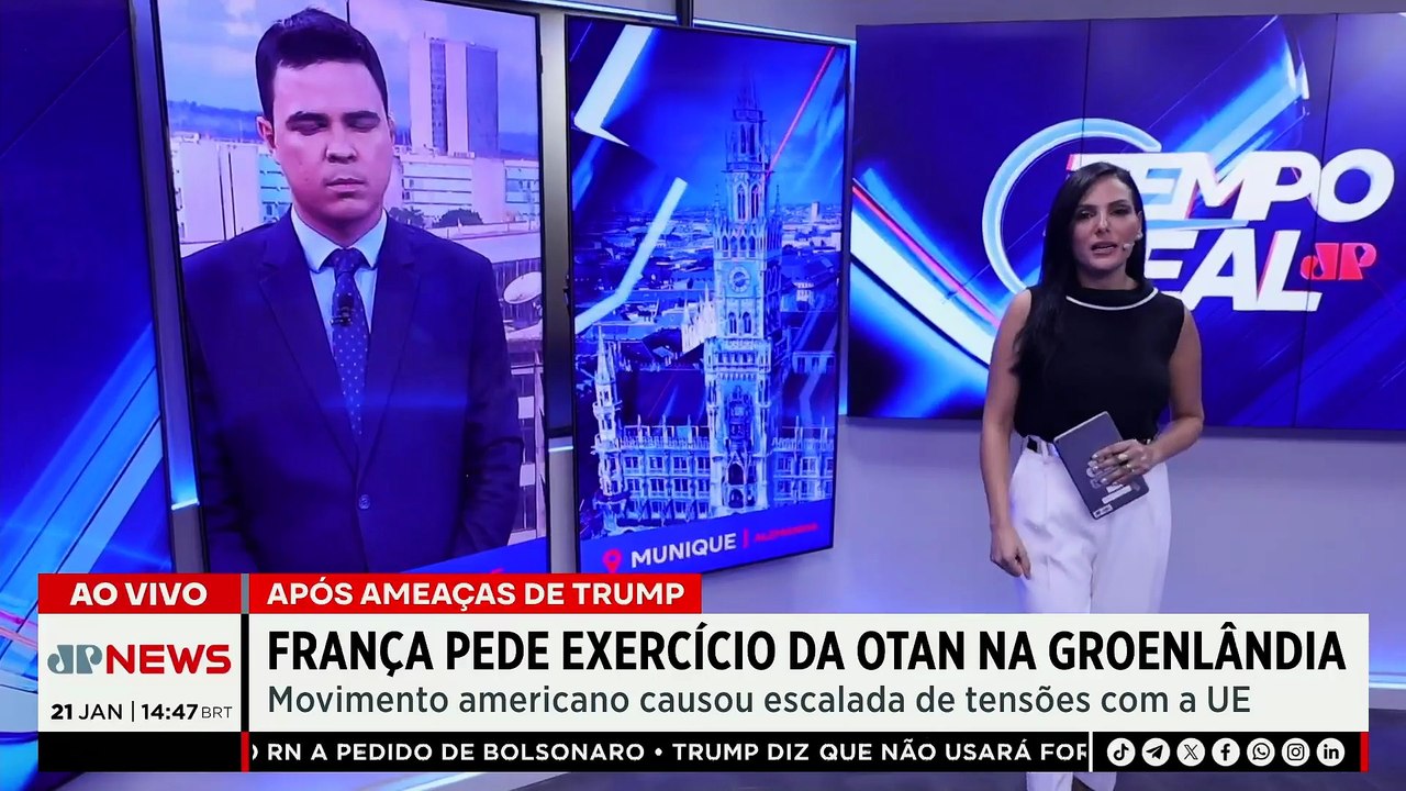 França pede exército da Otan na Groenlândia após ameaças de Trump | TEMPO REAL