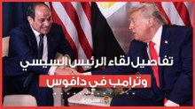 تفاصيل لقاء الرئيس السيسي وترامب على هامش المنتدى الاقتصادي العالمي بدافوس