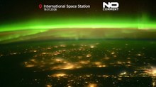 Cosmonauta russo filma auroras boreais sobre a Terra