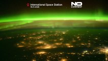 Aurora boreale sopra la Terra: un cosmonauta russo la filma