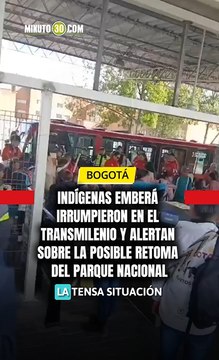 Indígenas Emberá irrumpieron en el Transmilenio y alertan sobre la posible retoma del parque nacional