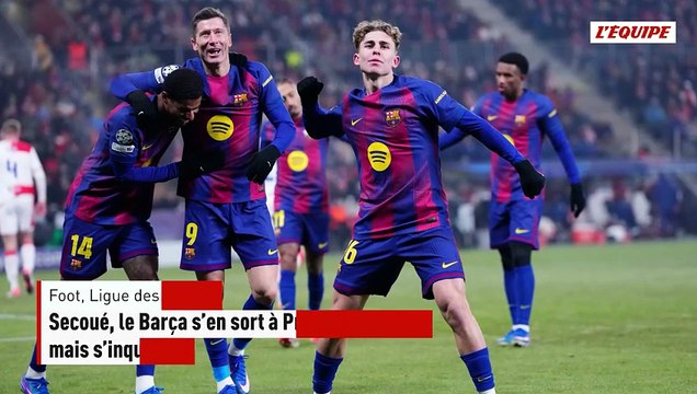 Secoué, le Barça s'en sort à Prague en Ligue des champions mais s'inquiète pour Pedri - Foot - Ligue des champions