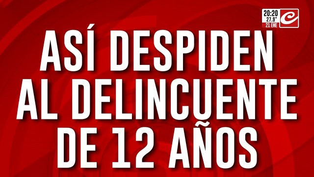 Así despiden al delincuente de 12 años: motos, cortes y tiros
