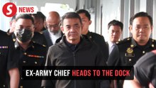 Ex-Army chief arrives at court to face money laundering charges