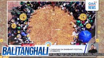 Higanteng bilao ng pansit cabagan sa Bambanti Festival, nasimot sa loob lang ng 15 minuto | Balitanghali