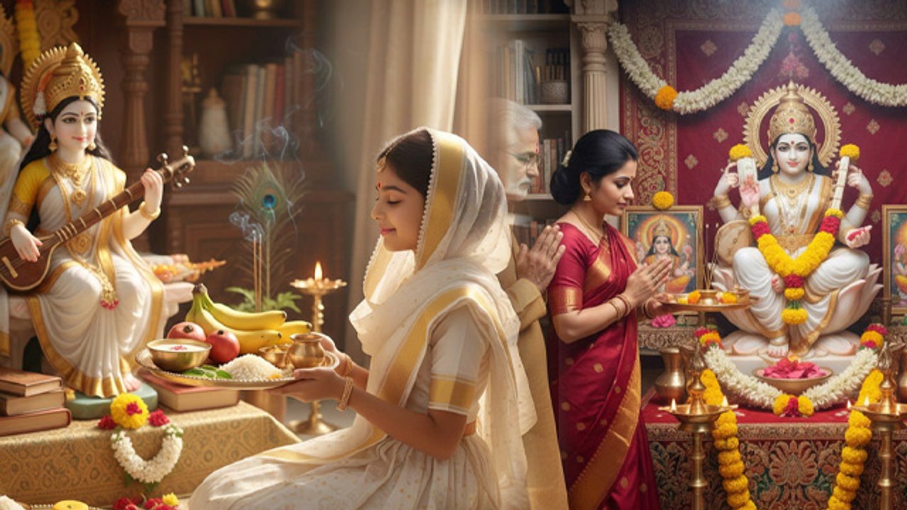 Saraswati Puja Vidhi 2026: सरस्वती पूजा सामग्री लिस्ट,घर पर पूजा कैसे करें | Samagri List |Boldsky