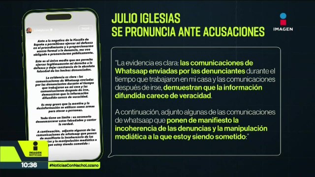 El cantante Julio Iglesias se defendió en sus redes sociales